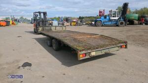 IFOR WILLIAMS 3.5t beaver tail twin axle plant trailer (s/n 23620) - 3
