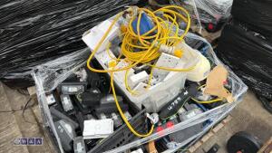 Pallet of electrical items including multi gang sockets etc
