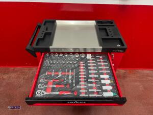 PHIXWELL 7-drawer tool box c/w tools (red & black) - 4