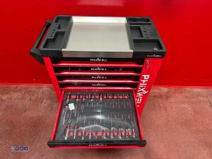 PHIXWELL 7-drawer tool box c/w tools (red & black) - 7