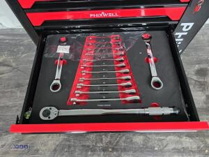 PHIXWELL 7-drawer tool box c/w tools (black & red) - 10