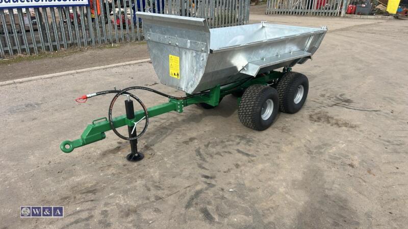 Twin axel galvanised body tipping trailer