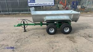 Twin axel galvanised body tipping trailer - 2