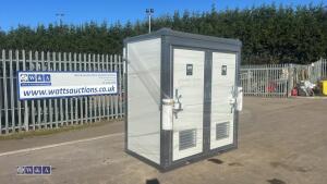 Double toilet block