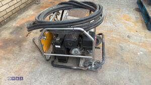 JCB BEAVER petrol hydraulic power pack c/w hose (3431056) - 5