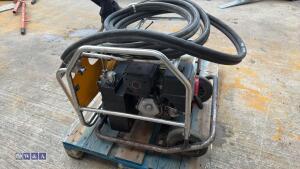 JCB BEAVER petrol hydraulic power pack c/w hose (3330333) - 6