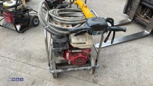 JCB BEAVER petrol hydraulic power pack c/w hose & breaker (3449447)(3416799) - 4