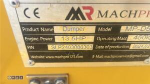 2024 MACHPRO MPD500 self loading rubber tracked dumper (s/n SLP2403080303) (unused) - 20