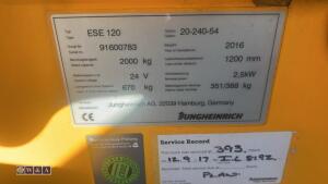 Jungheinrich ese 120 pallet truck c/w charger - 15