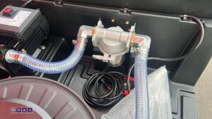 980 litre plastic fuel tank c/w pump n hose reel - 8