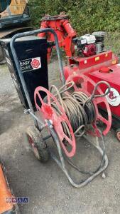 Jet wash hose reel trolley