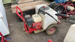 DEMON pressure washer c/w hose, lance & water tank