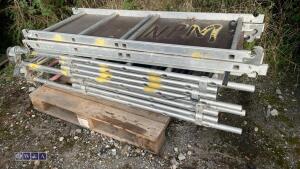 2 tier scaffolding tower c/w walkboards & trap doors - 2