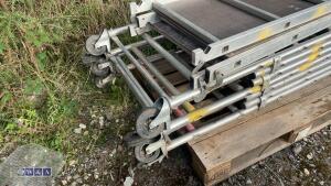 2 tier scaffolding tower c/w walkboards & trap doors - 3