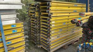 Stillage of BOSS scaffold walk boards
