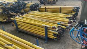 Stillage of BOSS fibre scaffold bars - 3