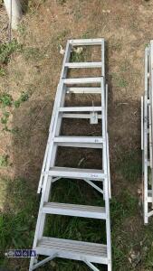 2 x aluminium stepladders - 2