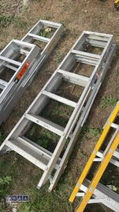 2 x aluminium stepladders - 2