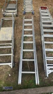Aluminium double extendable ladder
