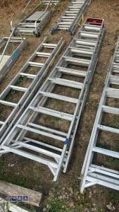 2 x aluminium stepladders - 2