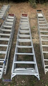 2 x aluminium stepladders