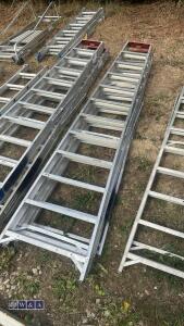 2 x aluminium stepladders - 2