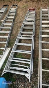 2 x aluminium stepladders (large)