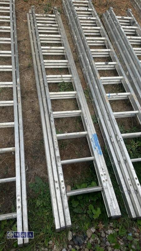 Aluminium triple extendable ladder