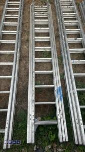 Aluminium triple extendable ladder - 2