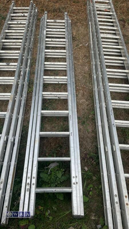 Aluminium triple extendable ladder