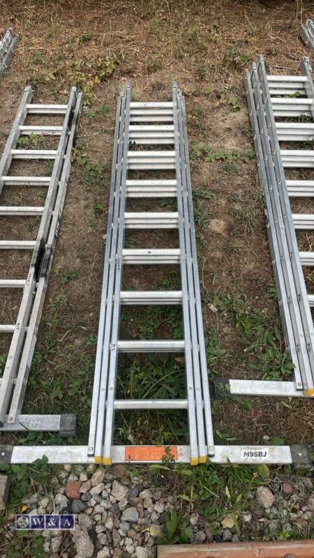 Aluminium triple extendable ladder