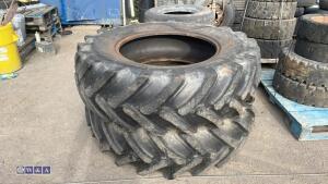 2 x tractor tyres (18.4x34) - 2