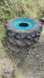 2 x tractor wheels & tyres (5.00-12)