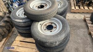 Pallet of tyres & 13'' rims (165, 5 stud, 6 1/2'' PCD) (WT2) - 2