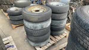 Pallet of tyres & 13'' rims (165 R13C 94/92 PCD) (WT1)