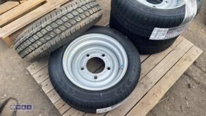 Pallet of mixed wheels & tyres including 195/50R13C (unused) - 2