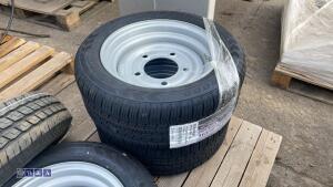 Pallet of mixed wheels & tyres including 195/50R13C (unused) - 3
