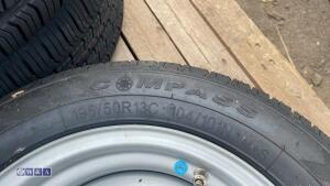 Pallet of mixed wheels & tyres including 195/50R13C (unused) - 5