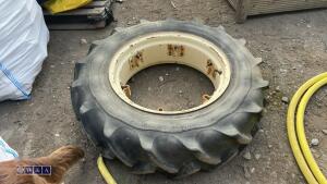 Tractor tyre & rim (11.2R24)
