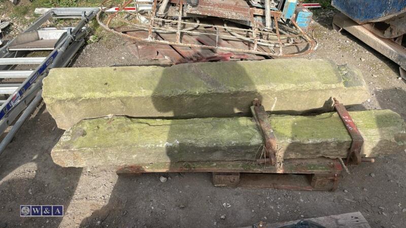 2 x stone gate posts