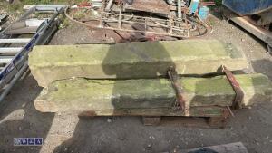 2 x stone gate posts