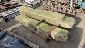 2 x stone gate posts - 2