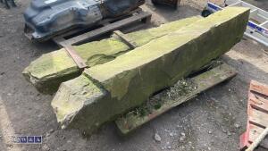 2 x stone gate posts - 3