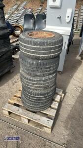 Pallet of trailer wheels & tyres