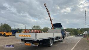 Mercedes 814 flat bed c/w hydraulic crane - 5