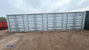 2026 40ft high cube multi door container c/w 4 side doors, 1 end & lock box (s/n 257985) - 2