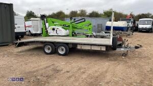 3500kg beavertail twin axle plant trailer c/w headboard, winch, pull out ramps, LED worklights, LED stop indicators, LED warning lights, approx 19ft long, 3 x spare wheels, 2 x under sluge tool boxes - 2