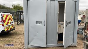 25' steel secure welfare cabin with canteen, cloakroom, office, loo, 6kva silent diesel generator & battery storage - 2