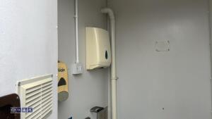 25' steel secure welfare cabin with canteen, cloakroom, office, loo, 6kva silent diesel generator & battery storage - 4