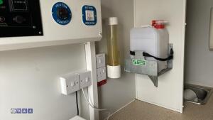25' steel secure welfare cabin with canteen, cloakroom, office, loo, 6kva silent diesel generator & battery storage - 13